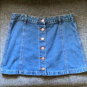 Forever 21 denim button skirt
